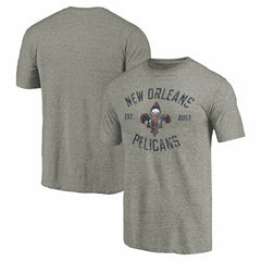 New Orleans Pelicans Team Heritage Tri-Blend T-Shirt Gray - NBA