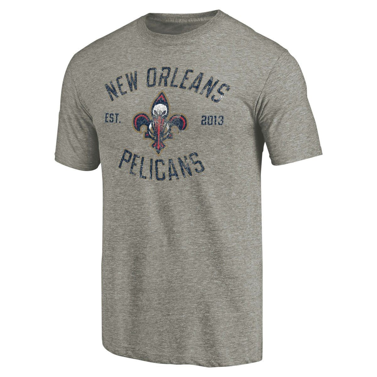 New Orleans Pelicans Team Heritage Tri-Blend T-Shirt Gray - NBA