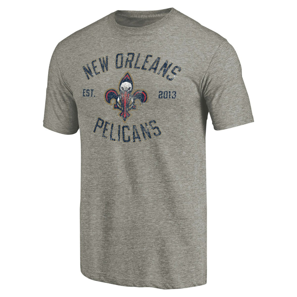 New Orleans Pelicans Team Heritage Tri-Blend T-Shirt Gray - NBA