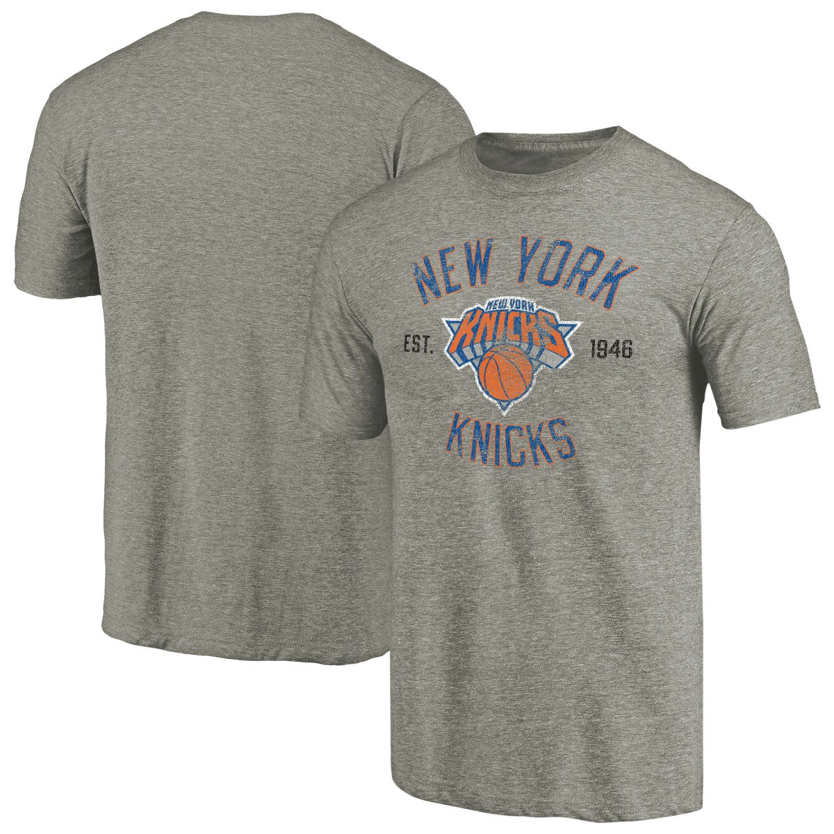 New York Knicks Team Heritage Tri-Blend T-Shirt Gray - NBA
