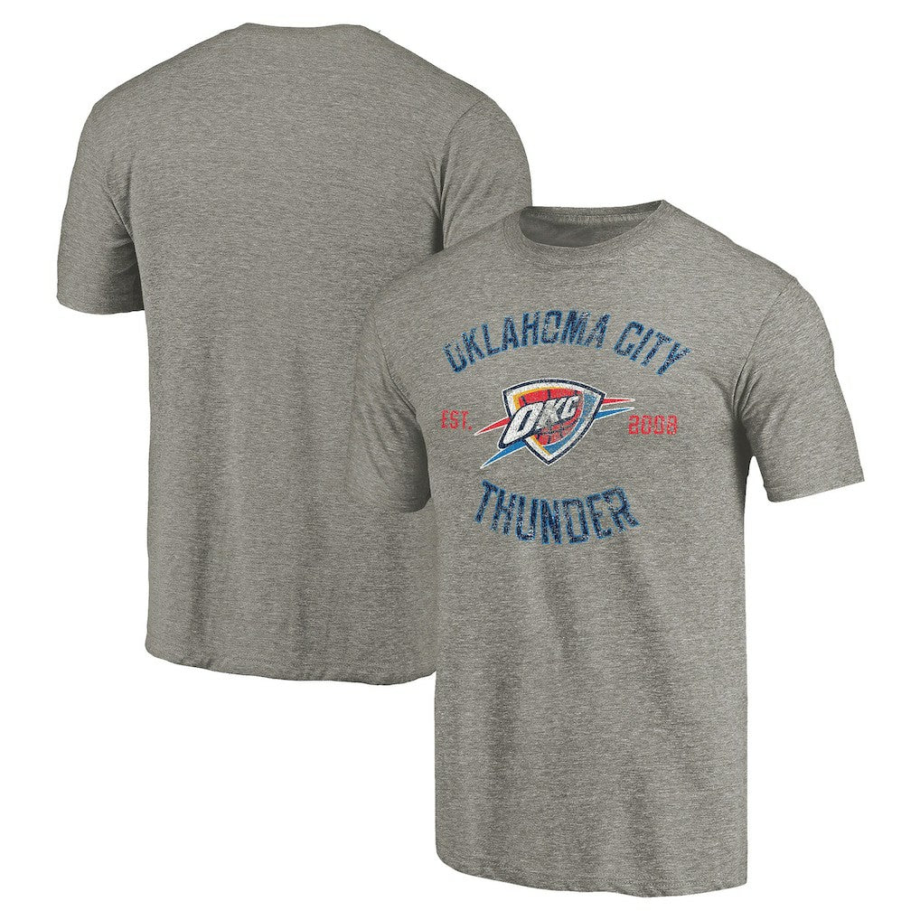Oklahoma City Thunder Team Heritage Tri-Blend T-Shirt Gray - NBA