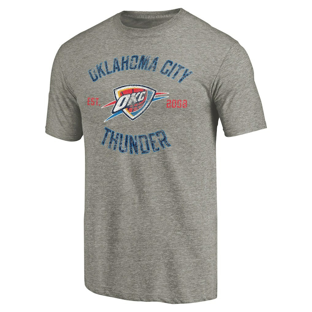 Oklahoma City Thunder Team Heritage Tri-Blend T-Shirt Gray - NBA