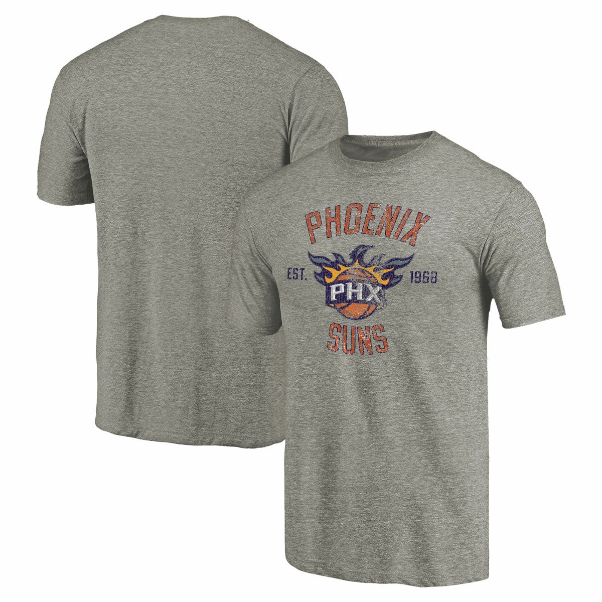 Phoenix Suns Team Heritage Tri-Blend T-Shirt Gray - NBA