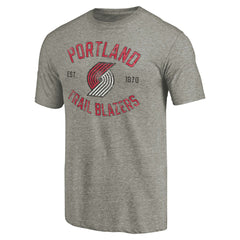 Portland Trail Blazers Team Heritage Tri-Blend T-Shirt Gray - NBA