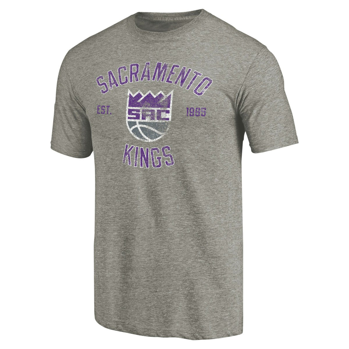 Sacramento Kings Team Heritage Tri-Blend T-Shirt Gray - NBA