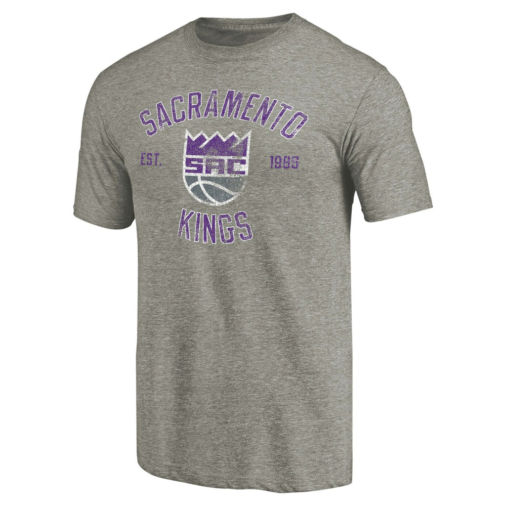 Sacramento Kings Team Heritage Tri-Blend T-Shirt Gray - NBA