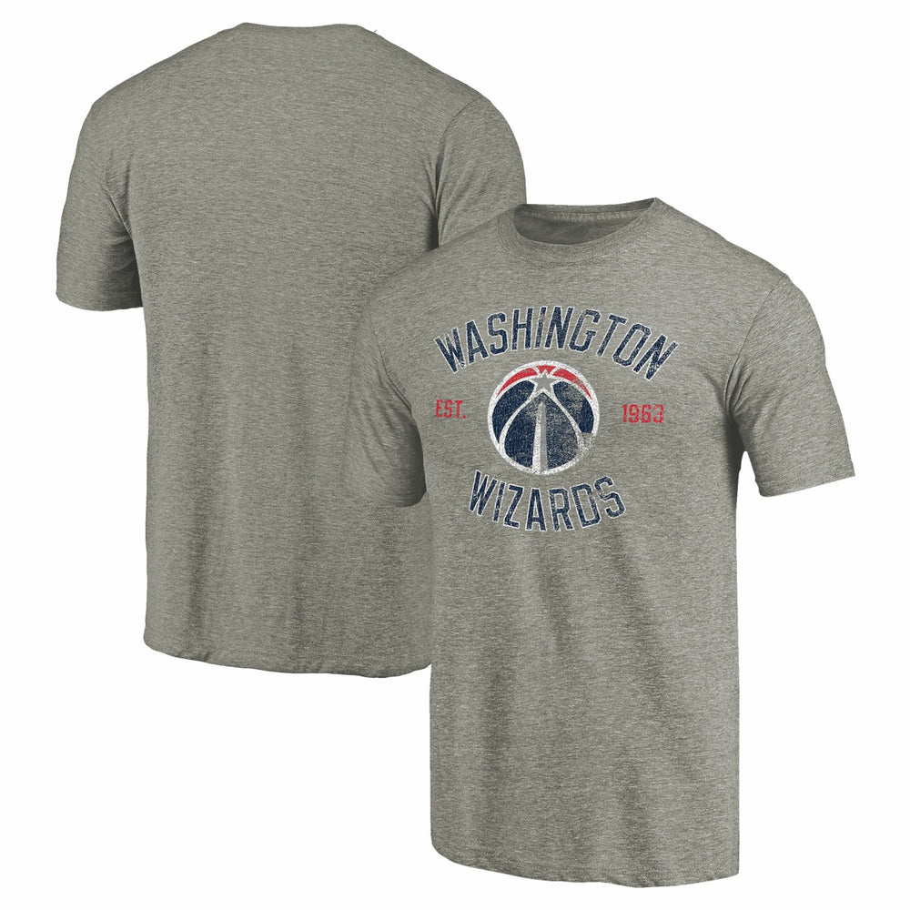 Washington Wizards Team Heritage Tri-Blend T-Shirt Gray - NBA