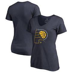 Indiana Pacers Women's X-Ray Slim Fit V-Neck T-Shirt Navy - NBA