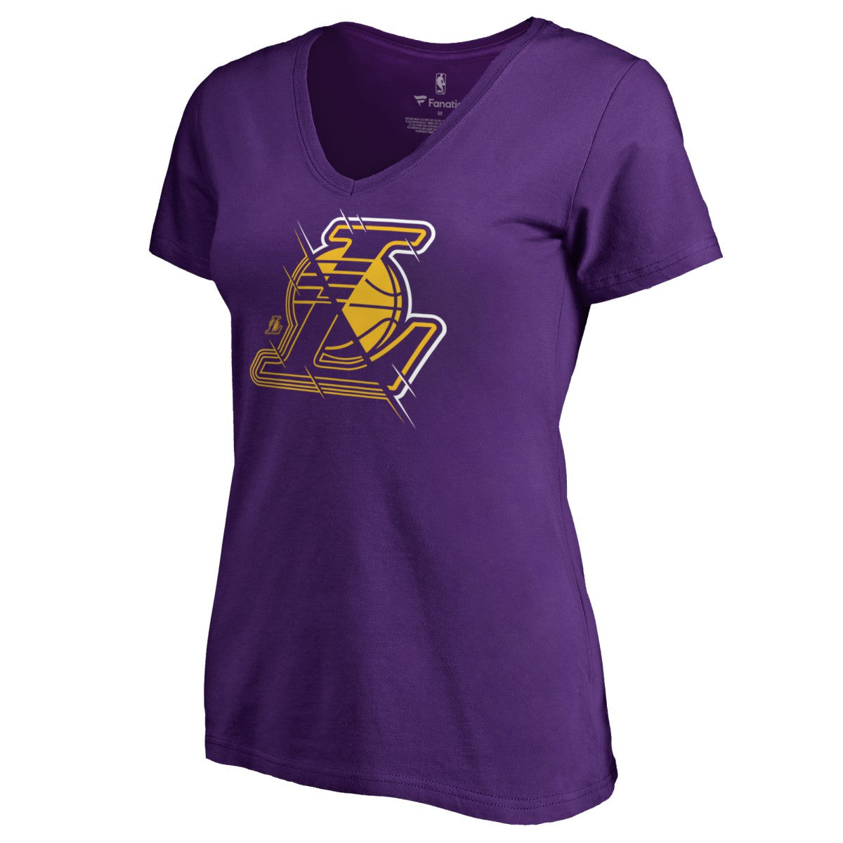Los Angeles Lakers Women's X-Ray Slim Fit V-Neck T-Shirt Purple - NBA