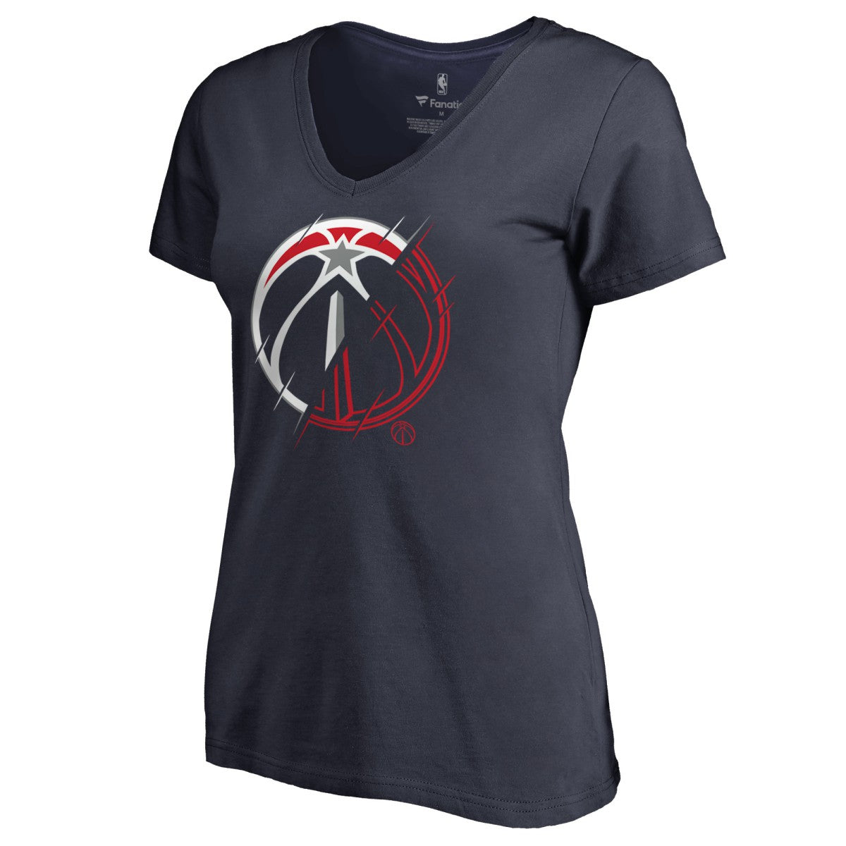 Washington Wizards Women's X-Ray Slim Fit V-Neck T-Shirt Navy - NBA