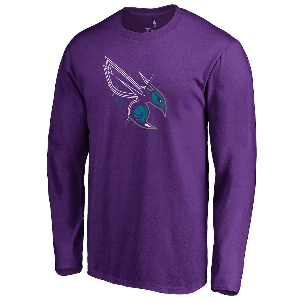 Charlotte Hornets X-Ray Long Sleeve T-Shirt Purple - NBA