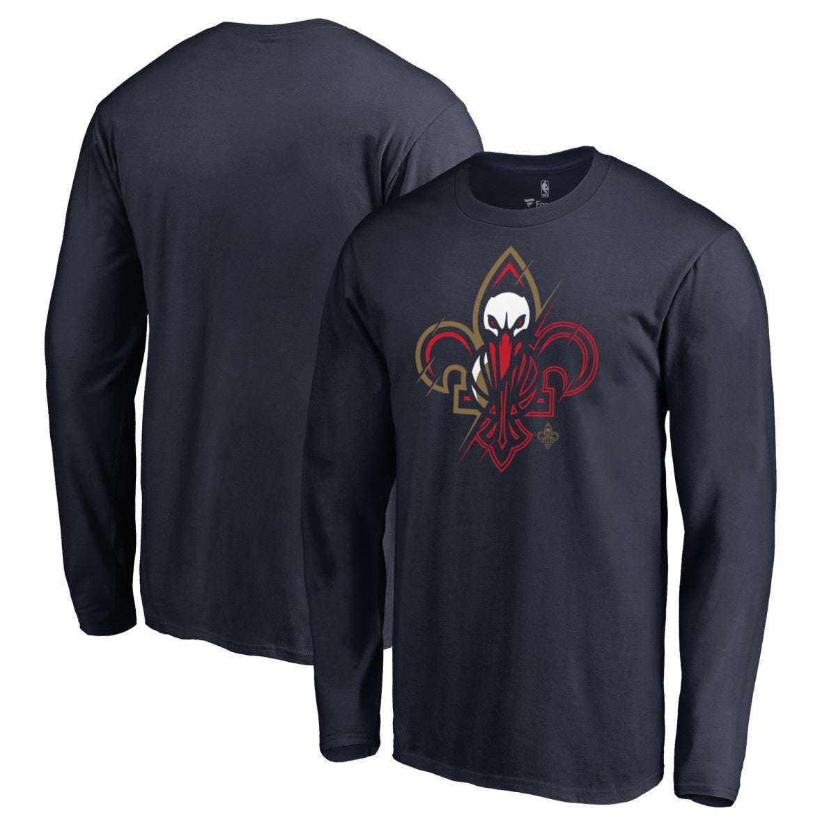 New Orleans Pelicans X-Ray Long Sleeve T-Shirt Navy - NBA