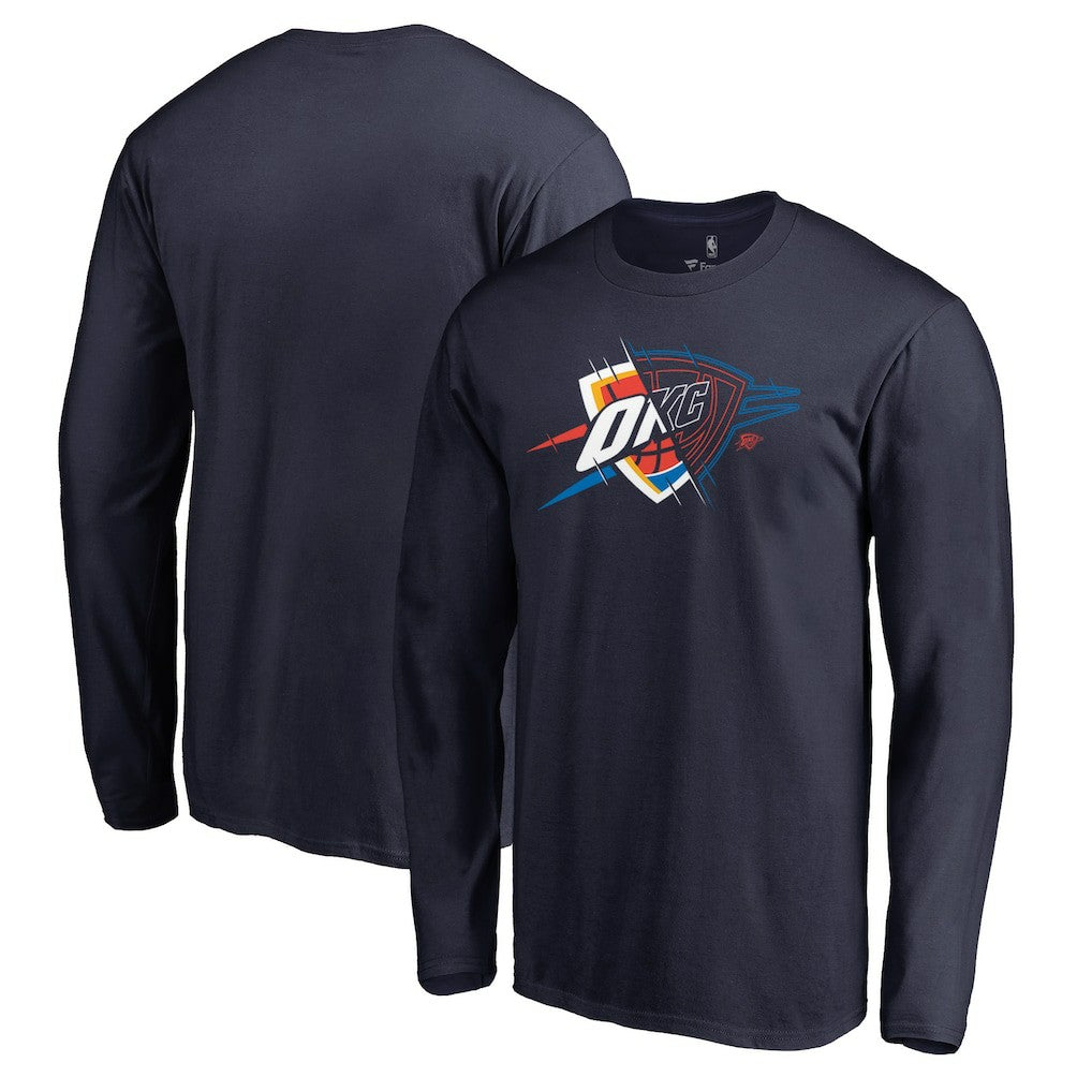 Oklahoma City Thunder X-Ray Long Sleeve T-Shirt Navy - NBA