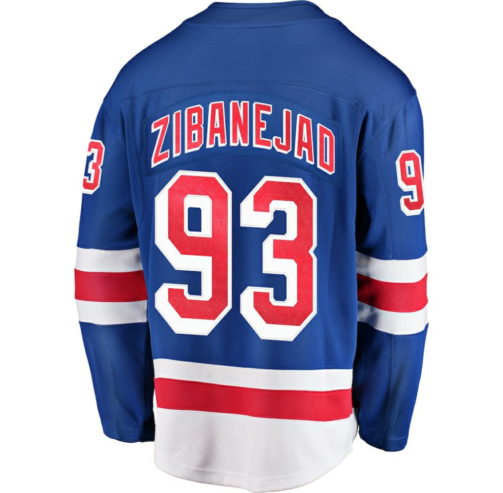 Mika Zibanejad New York Rangers Fanatics Home Breakaway Player Jersey - Blue - NHL