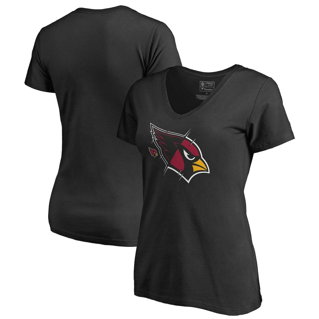 Arizona Cardinals Women's X-Ray Slim Fit V-Neck T-Shirt Black | NFL