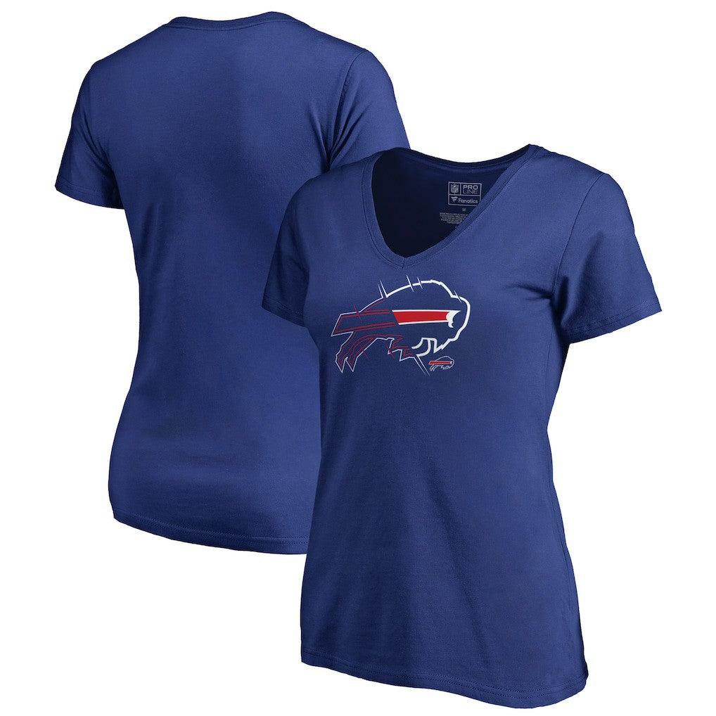 Buffalo Bills Women's X-Ray Slim Fit V-Neck T-Shirt Royal | NFL