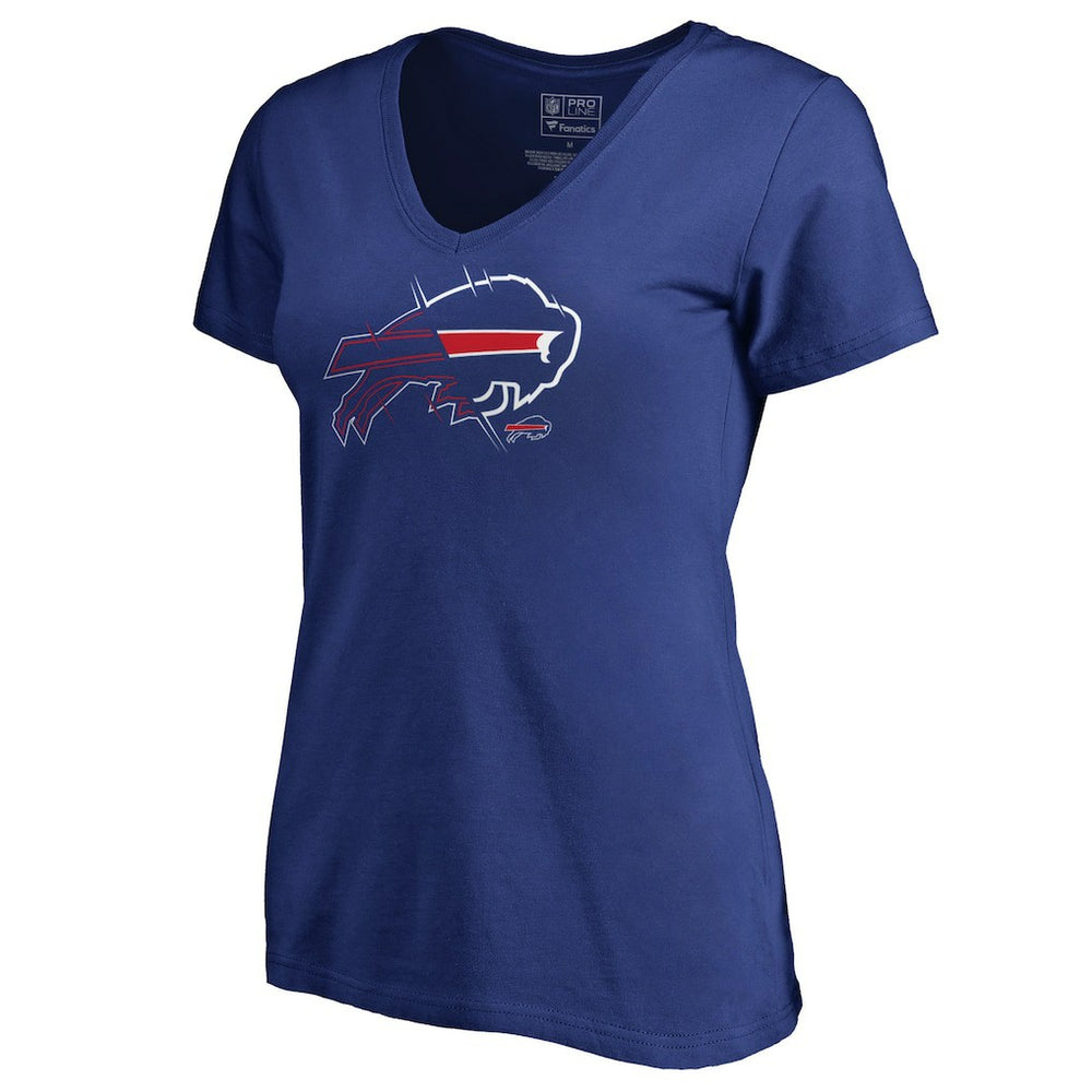 Buffalo Bills Women's X-Ray Slim Fit V-Neck T-Shirt Royal | NFL