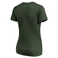 Green Bay Packers Women's X-Ray Slim Fit V-Neck T-Shirt Green | NFL