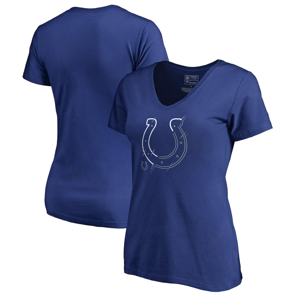 Indianapolis Colts Women's X-Ray Slim Fit V-Neck T-Shirt Royal | NFL