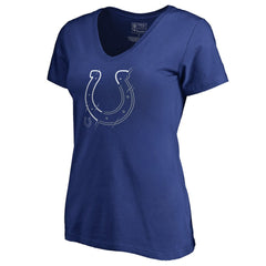 Indianapolis Colts Women's X-Ray Slim Fit V-Neck T-Shirt Royal | NFL