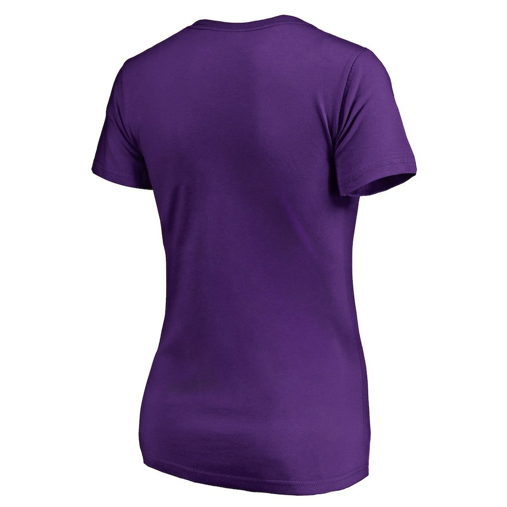Minnesota Vikings Women's X-Ray Slim Fit V-Neck T-Shirt Purple | NFL