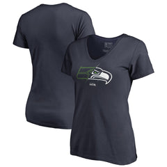 Seattle Seahawks Women's X-Ray V-Neck T-Shirt Navy | NFL