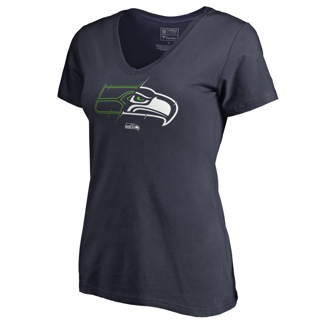 Seattle Seahawks Women's X-Ray V-Neck T-Shirt Navy | NFL