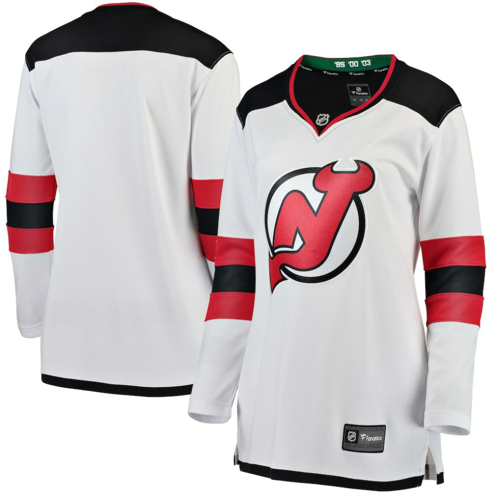 New Jersey Devils Fanatics Women's Away Breakaway Jersey - White - NHL