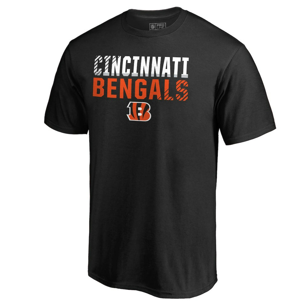Cincinnati Bengals Iconic Collection Fade Out T-Shirt Black | NFL