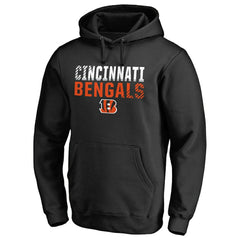 Cincinnati Bengals Iconic Collection Fade Out Pullover Hoodie Black | NFL