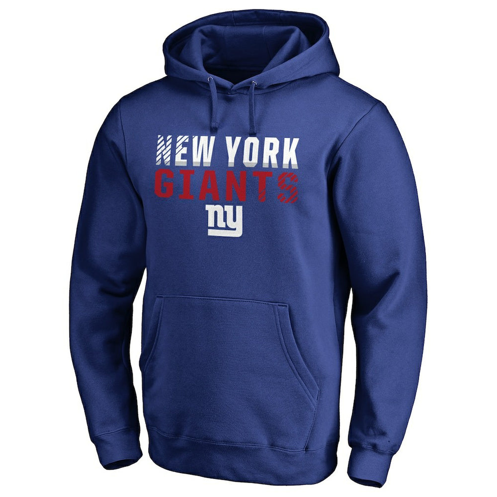 New York Giants Iconic Collection Fade Out Pullover Hoodie Royal | NFL