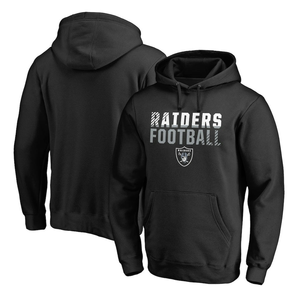 Las Vegas Raiders Iconic Collection Fade Out Pullover Hoodie Black | NFL