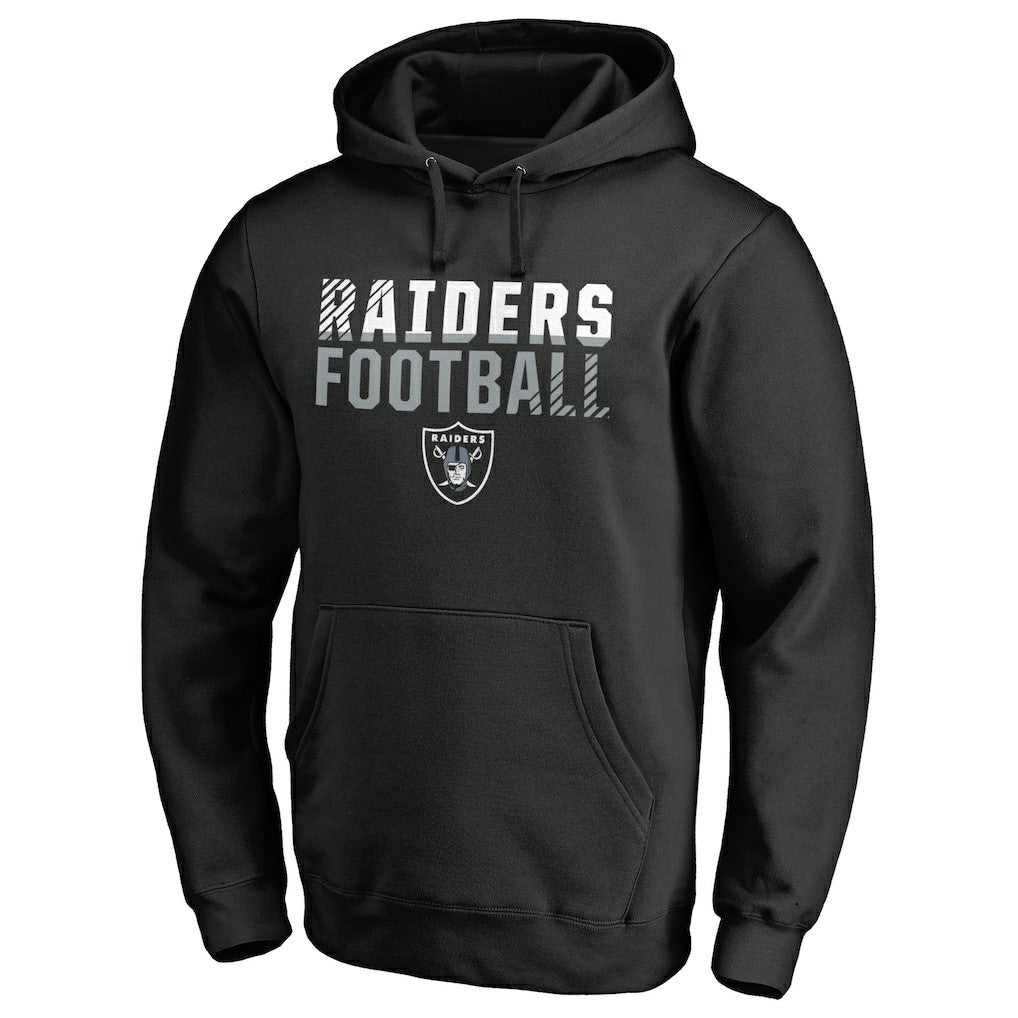 Las Vegas Raiders Iconic Collection Fade Out Pullover Hoodie Black | NFL