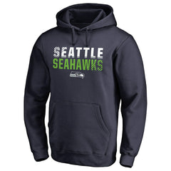 Seattle Seahawks Iconic Collection Fade Out Pullover Hoodie College Navy | NFL