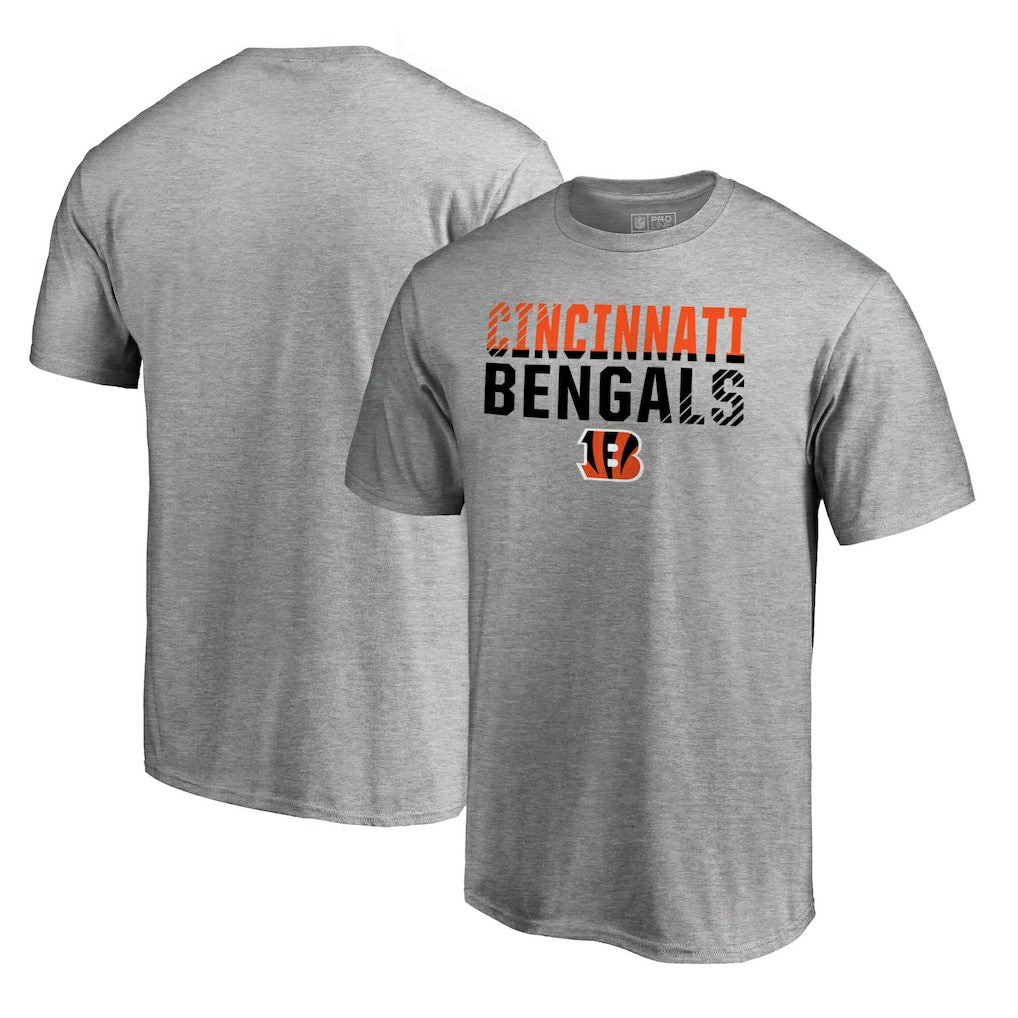 Cincinnati Bengals Iconic Collection Fade Out T-Shirt Ash | NFL