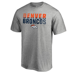 Denver Broncos Iconic Collection Fade Out T-Shirt Ash | NFL
