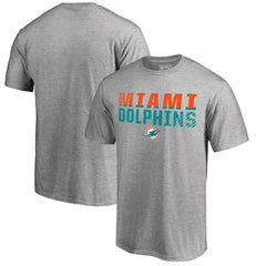 Miami Dolphins Iconic Collection Fade Out T-Shirt Ash | NFL