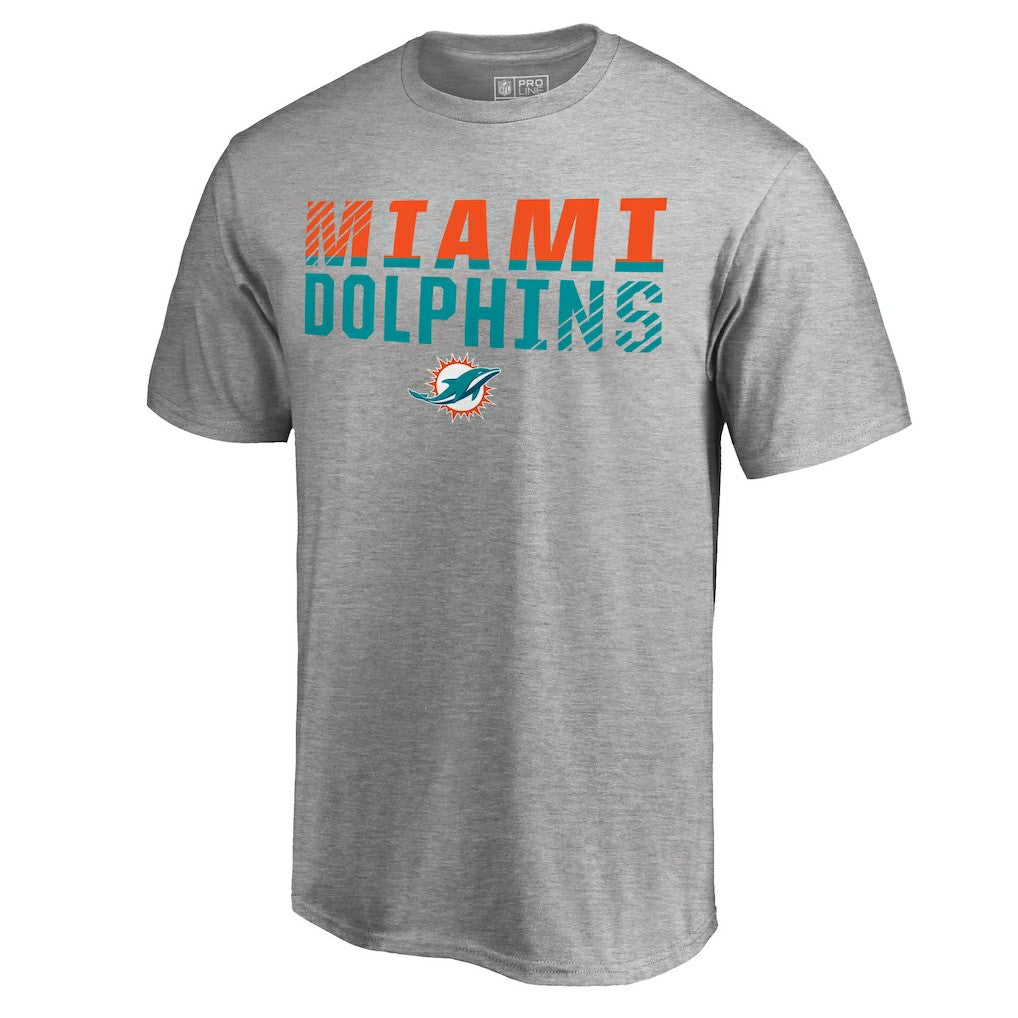Miami Dolphins Iconic Collection Fade Out T-Shirt Ash | NFL