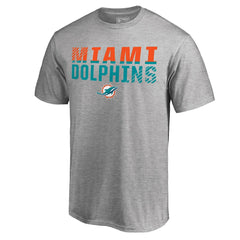 Miami Dolphins Iconic Collection Fade Out T-Shirt Ash | NFL