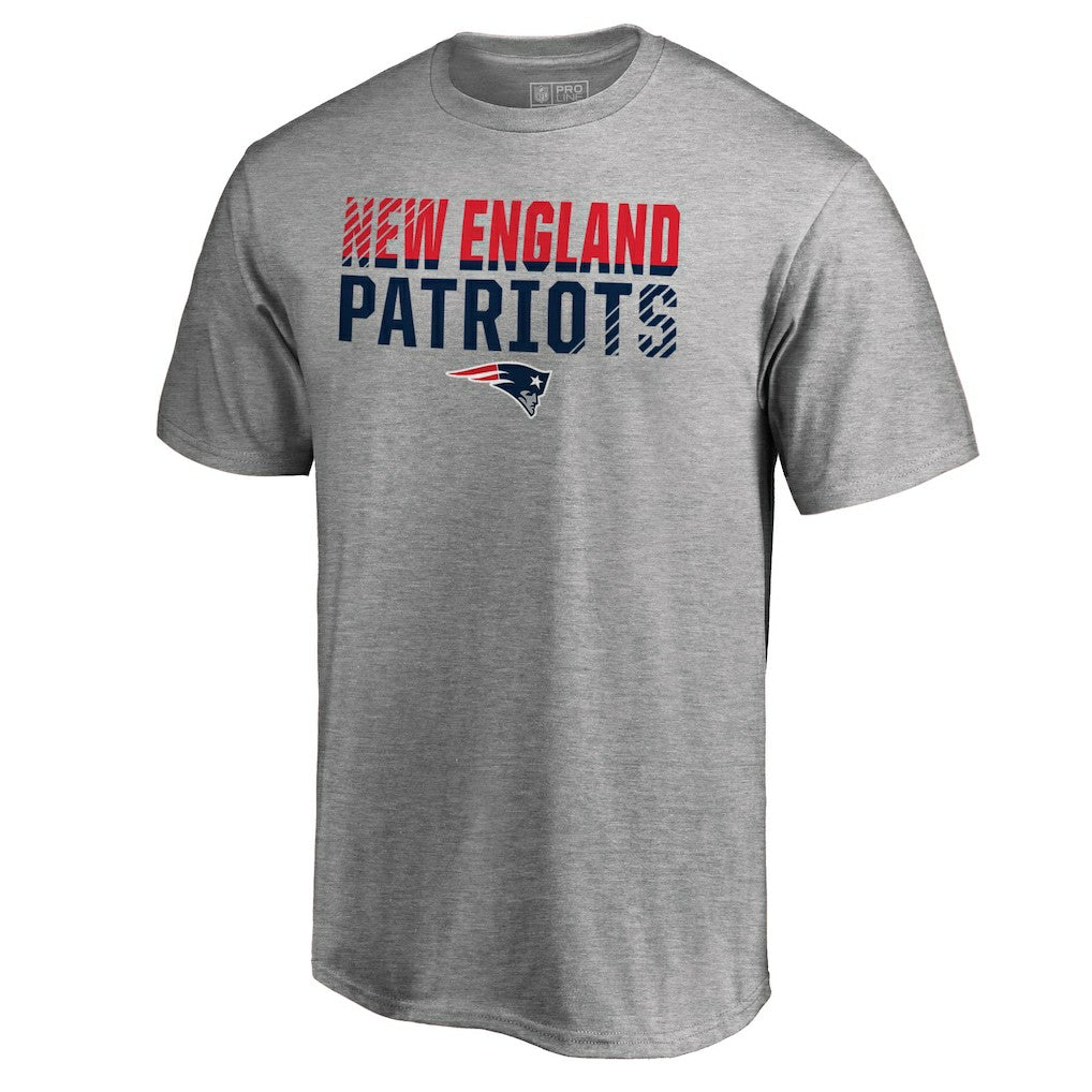 New England Patriots Iconic Collection Fade Out T-Shirt Ash | NFL