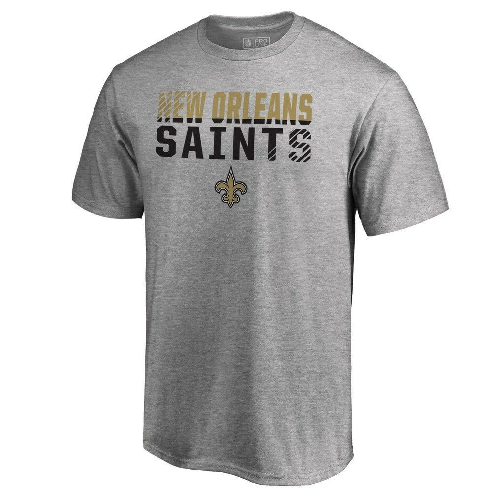 New Orleans Saints Iconic Collection Fade Out T-Shirt Ash | NFL