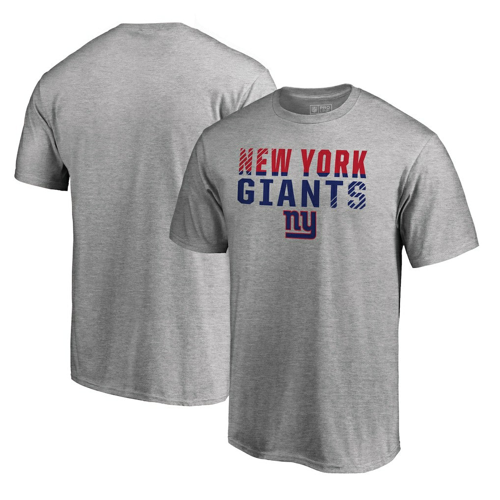 New York Giants Iconic Collection Fade Out T-Shirt Ash | NFL
