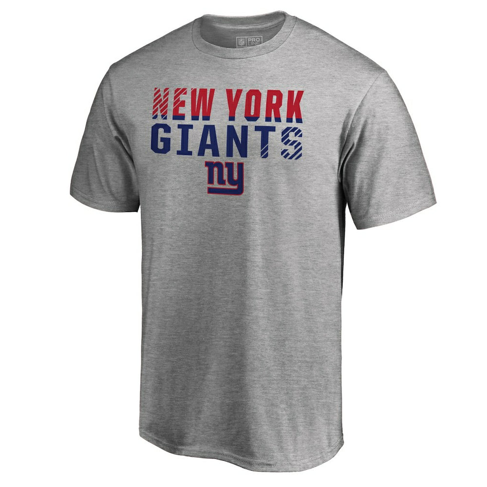 New York Giants Iconic Collection Fade Out T-Shirt Ash | NFL