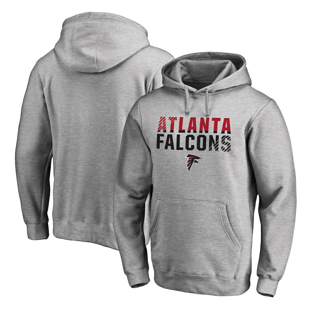 Atlanta Falcons Iconic Collection Fade Out Pullover Hoodie Ash | NFL