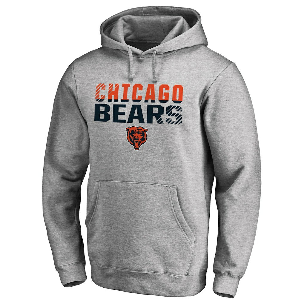 Chicago Bears Iconic Collection Fade Out Pullover Hoodie Ash | NFL