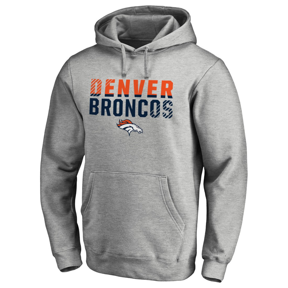 Denver Broncos Iconic Collection Fade Out Pullover Hoodie Ash | NFL