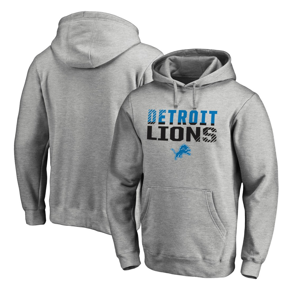 Detroit Lions Iconic Collection Fade Out Pullover Hoodie Ash | NFL