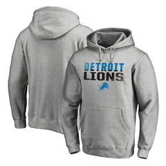 Detroit Lions Iconic Collection Fade Out Pullover Hoodie Ash | NFL