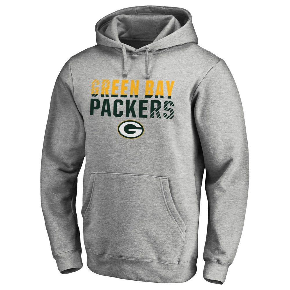 Green Bay Packers Iconic Collection Fade Out Pullover Hoodie Ash | NFL