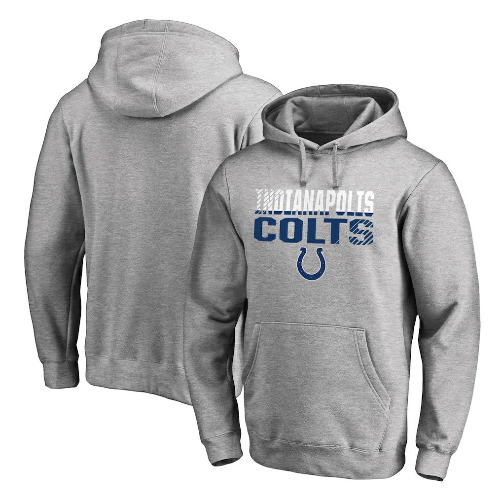 Indianapolis Colts Iconic Collection Fade Out Pullover Hoodie Ash | NFL